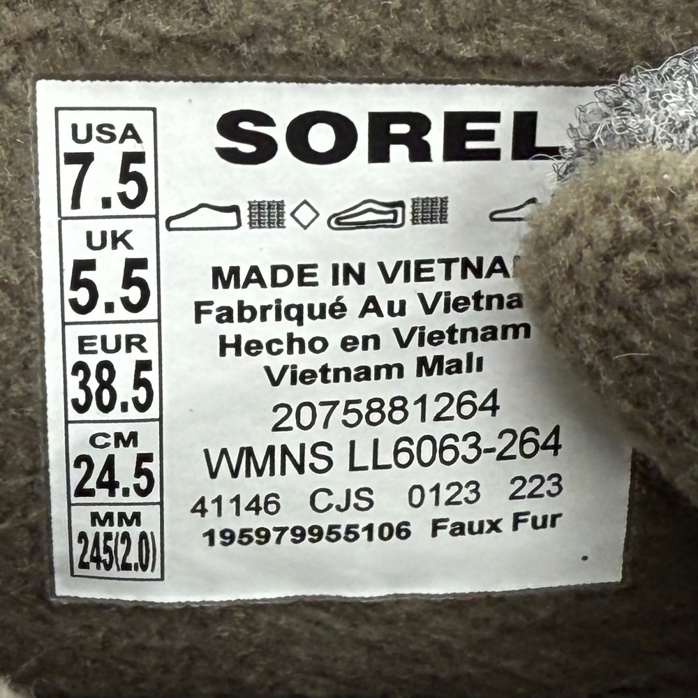 Sorel Explorer Next Carnival Waterproof Boots Womens 7.5 Tan Felt Lined Lace Up - Picture 14 of 14